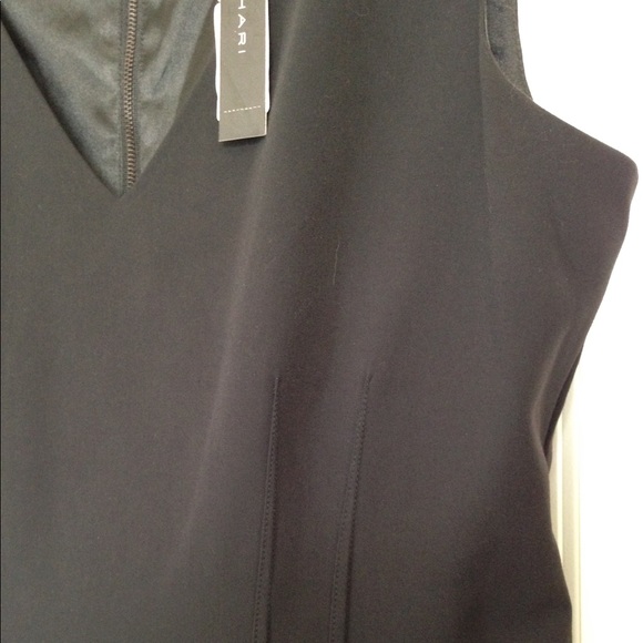 Tahari Black V-neck Sleeveless Dress Sz12 NWT - Picture 4 of 4